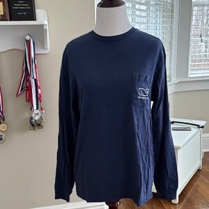 Vineyard Vines Men's Navy Long Sleeve Shirt